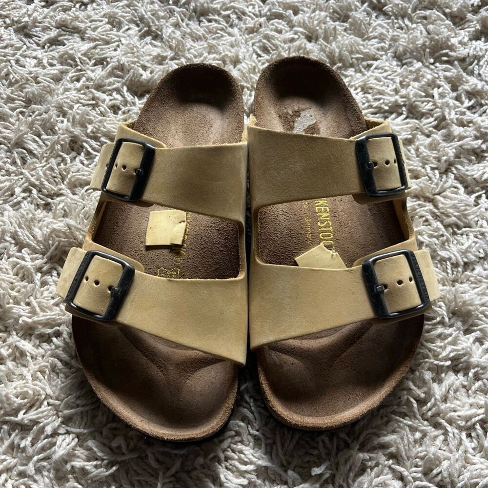 Birkenstock Two-Strap Sandals in Butter Yellow